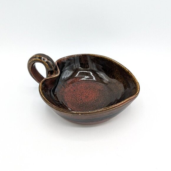 Stoneware Pottery Gravy Boat Sauce Creamer Herd of Turtles Wilson NC Speckled - Picture 1 of 7